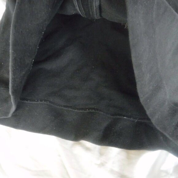 Harley Davidson black Short Sleeve Sweat Shirt Zipper Front Womens Size 1 W - Picture 6 of 9